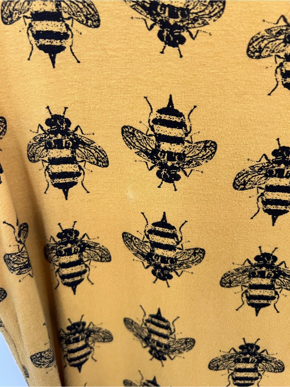 Effie's Heart Mustard Wrap Midi Dress with Bee Print - Picture 10 of 14